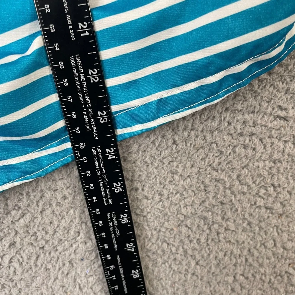 Ocean Pacific OP Swim Trunks Men XL White Blue Striped Lined Beach Surf